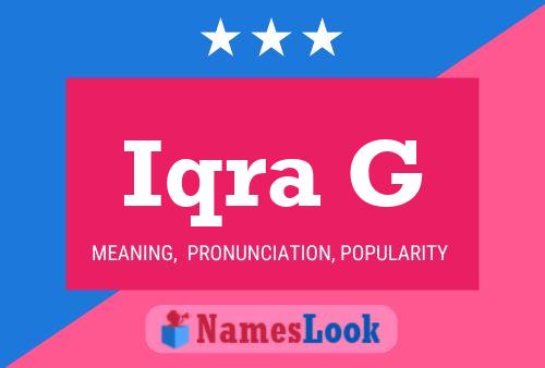 Iqra G Namensposter