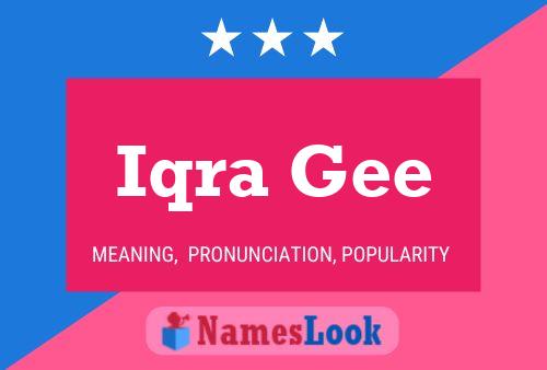 Iqra Gee Namensposter