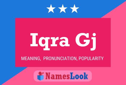 Iqra Gj Namensposter