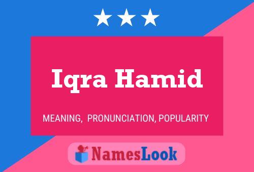 Iqra Hamid Namensposter