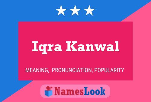 Iqra Kanwal Namensposter