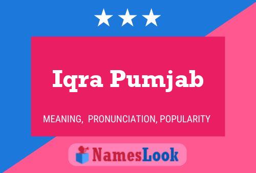 Iqra Pumjab Namensposter