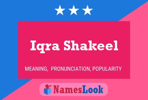 Iqra Shakeel Namensposter