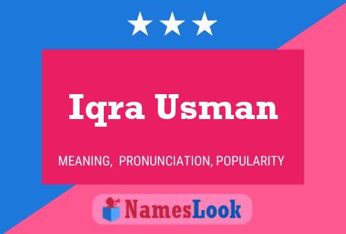 Iqra Usman Namensposter