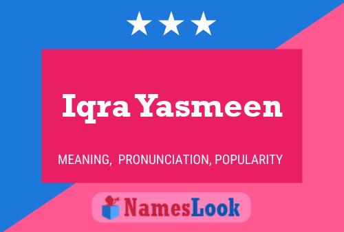 Iqra Yasmeen Namensposter