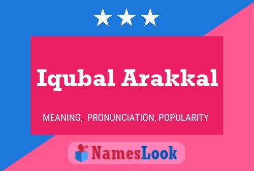 Iqubal Arakkal Namensposter