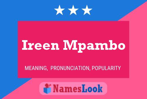 Ireen Mpambo Namensposter