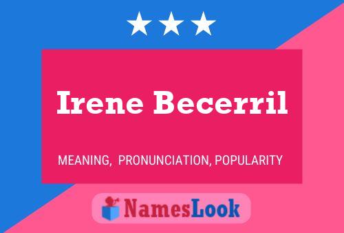 Irene Becerril Namensposter