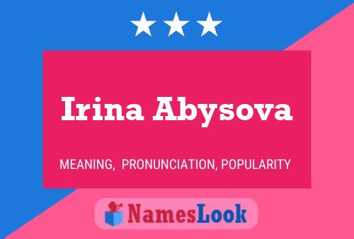 Irina Abysova Namensposter