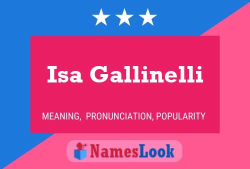 Isa Gallinelli Namensposter