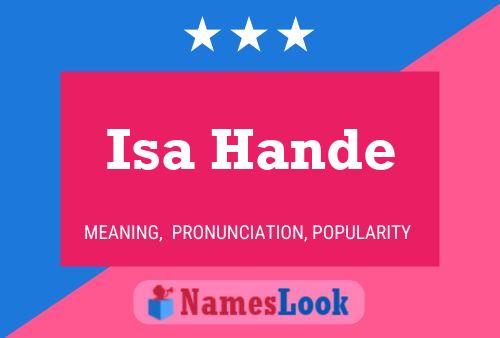 Isa Hande Namensposter