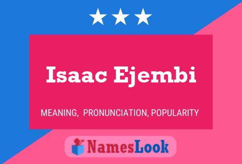 Isaac Ejembi Namensposter