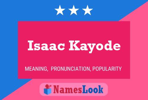 Isaac Kayode Namensposter