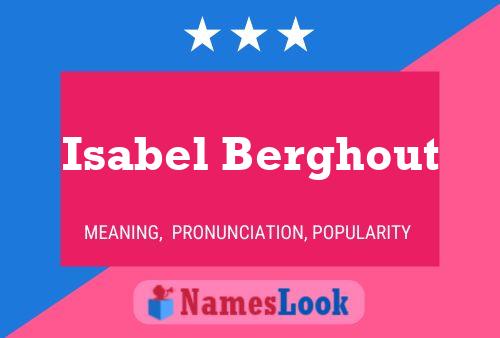 Isabel Berghout Namensposter