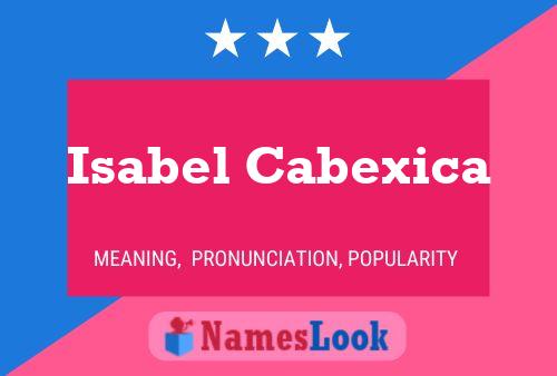 Isabel Cabexica Namensposter