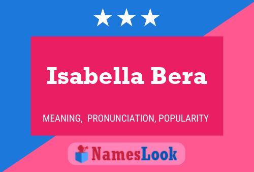 Isabella Bera Namensposter