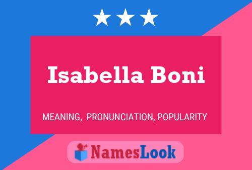 Isabella Boni Namensposter