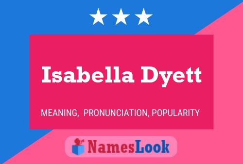 Isabella Dyett Namensposter