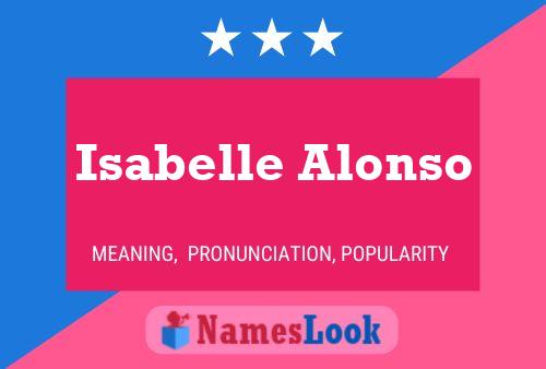 Isabelle Alonso Namensposter