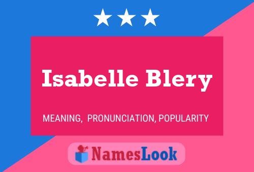 Isabelle Blery Namensposter