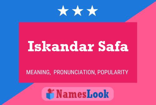 Iskandar Safa Namensposter