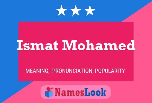 Ismat Mohamed Namensposter