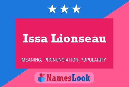 Issa Lionseau Namensposter