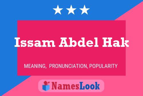 Issam Abdel Hak Namensposter