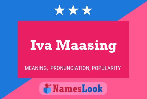 Iva Maasing Namensposter