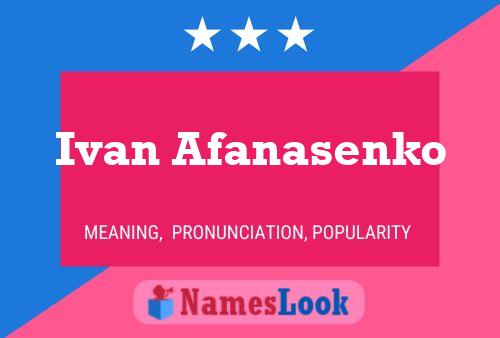 Ivan Afanasenko Namensposter