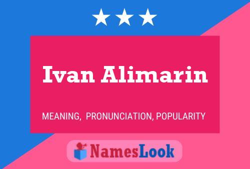 Ivan Alimarin Namensposter