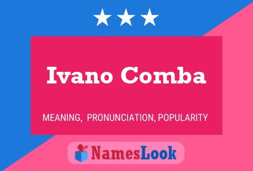 Ivano Comba Namensposter