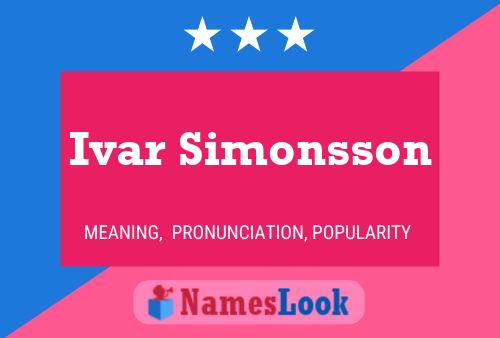 Ivar Simonsson Namensposter