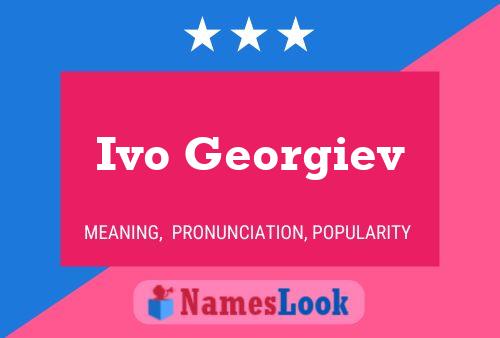 Ivo Georgiev Namensposter