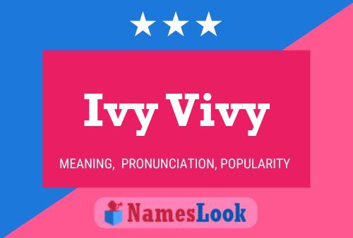 Ivy Vivy Namensposter