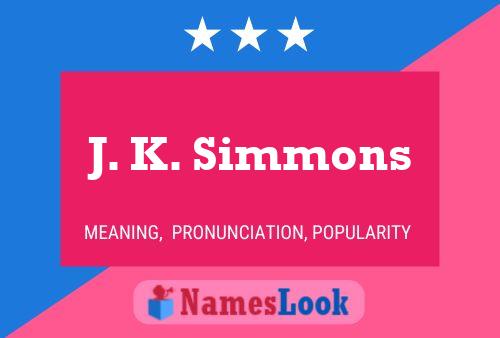 J. K. Simmons Namensposter