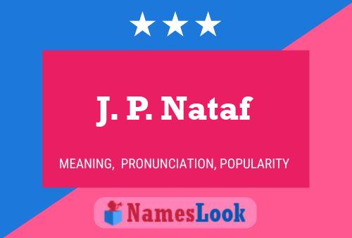 J. P. Nataf Namensposter