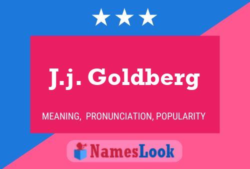 J.j. Goldberg Namensposter