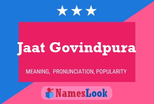 Jaat Govindpura Namensposter