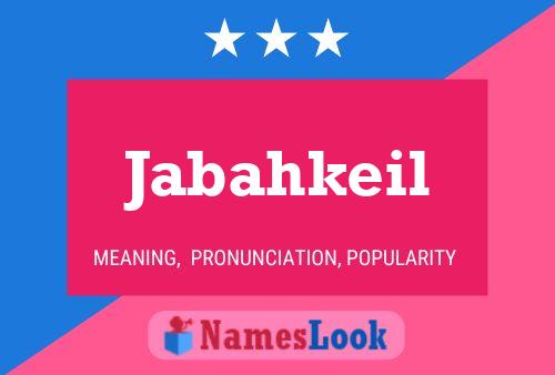 Jabahkeil Namensposter