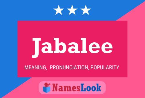 Jabalee Namensposter