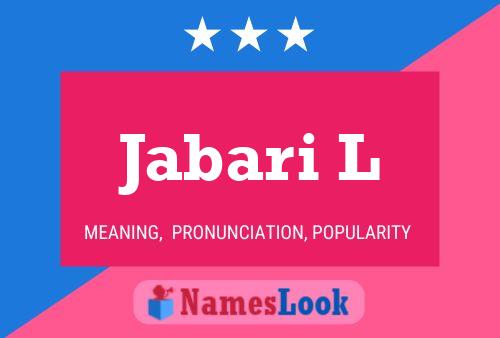 Jabari L Namensposter