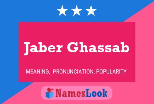 Jaber Ghassab Namensposter