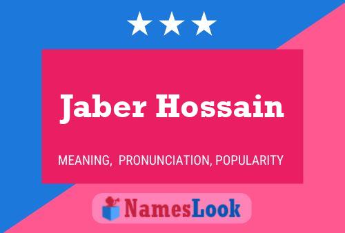 Jaber Hossain Namensposter