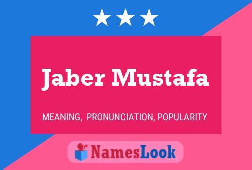 Jaber Mustafa Namensposter