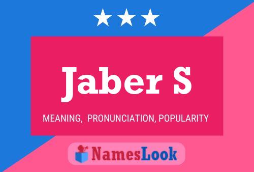 Jaber S Namensposter