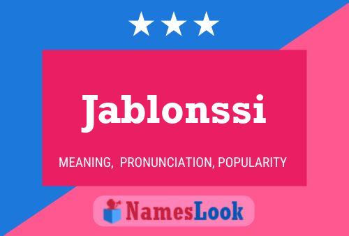 Jablonssi Namensposter