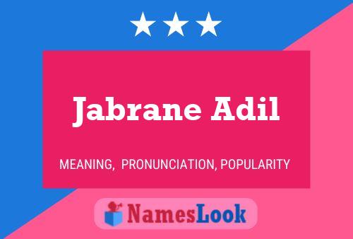 Jabrane Adil Namensposter