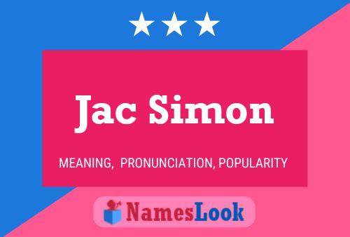 Jac Simon Namensposter