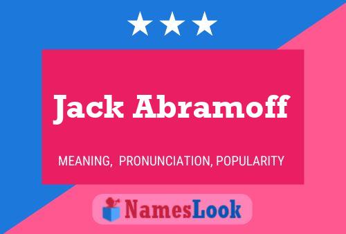 Jack Abramoff Namensposter